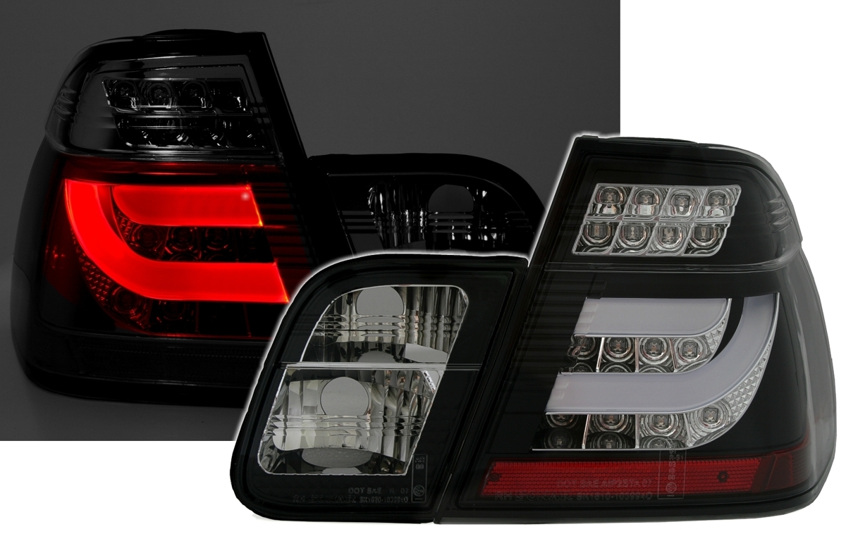 LightBar Rückleuchten für 3er BMW E46 in Schwarz