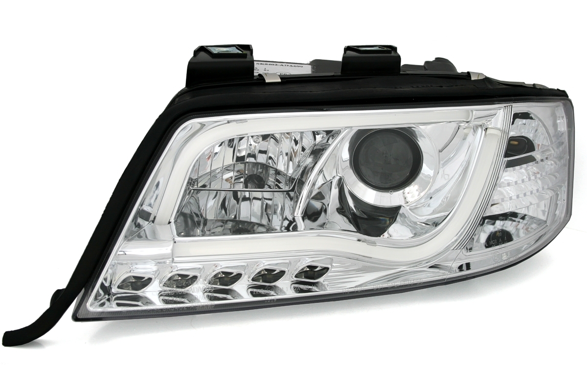 TubeLights Scheinwerfer für Audi A6 C5 in Chrom