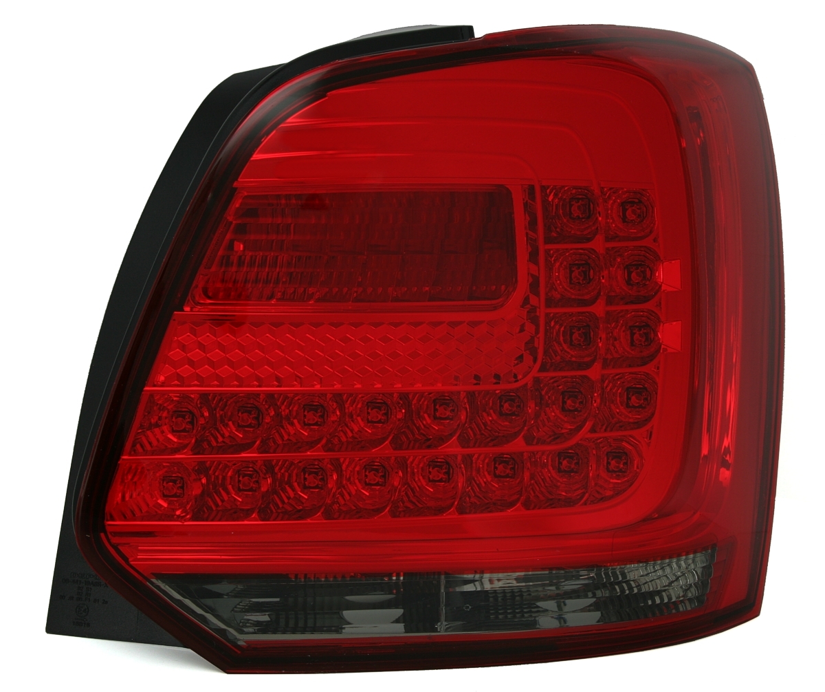 LED Rückleuchten für VW Polo 6R in Rot-Smoke