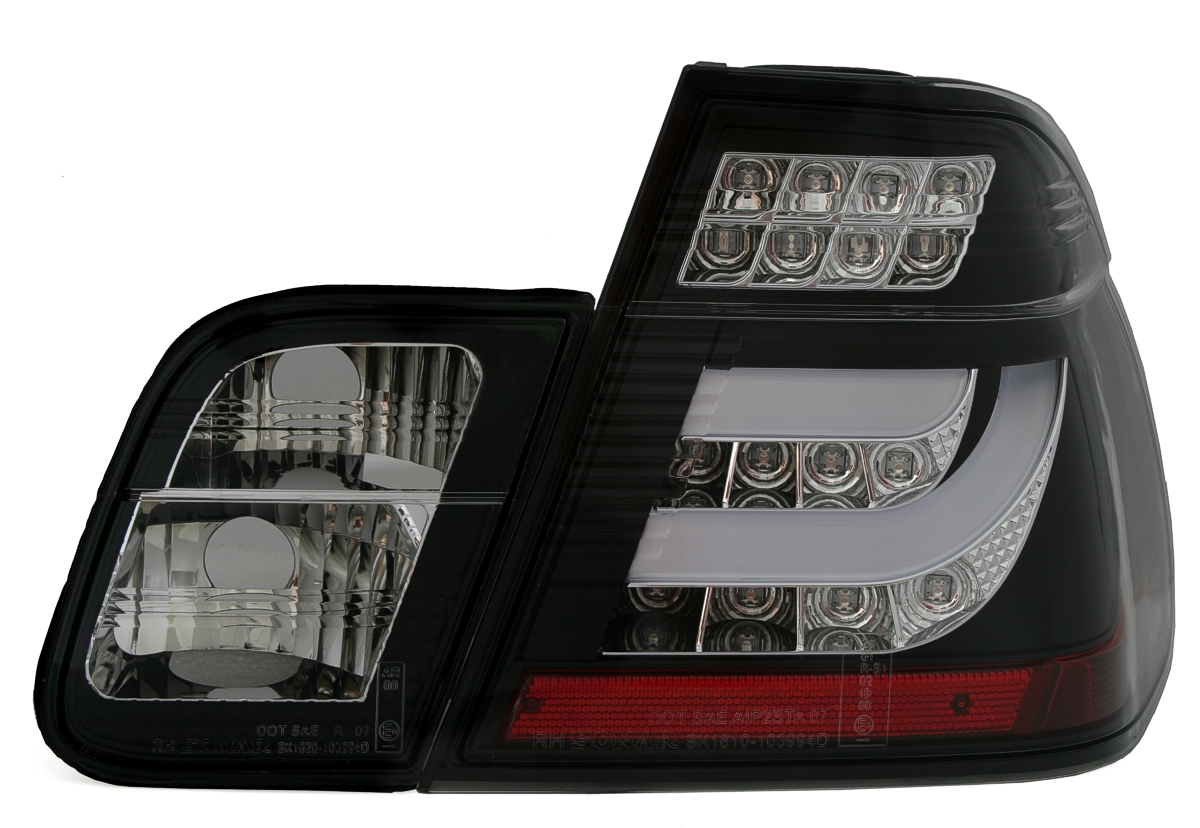LightBar Rückleuchten für 3er BMW E46 in Schwarz