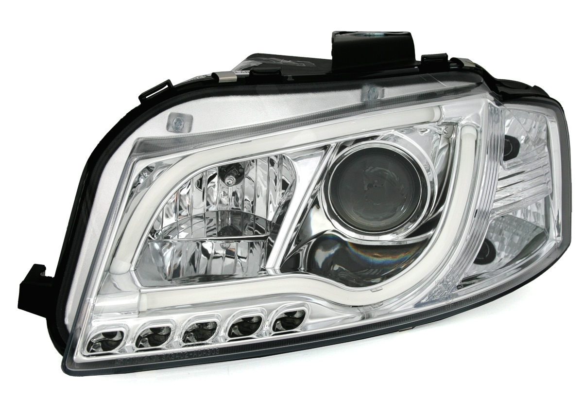 TubeLights Scheinwerfer für Audi A3 8P in Chrom