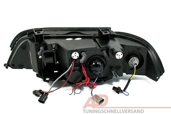 Angel Eyes Scheinwerfer für 5er BMW E39 in Chrom