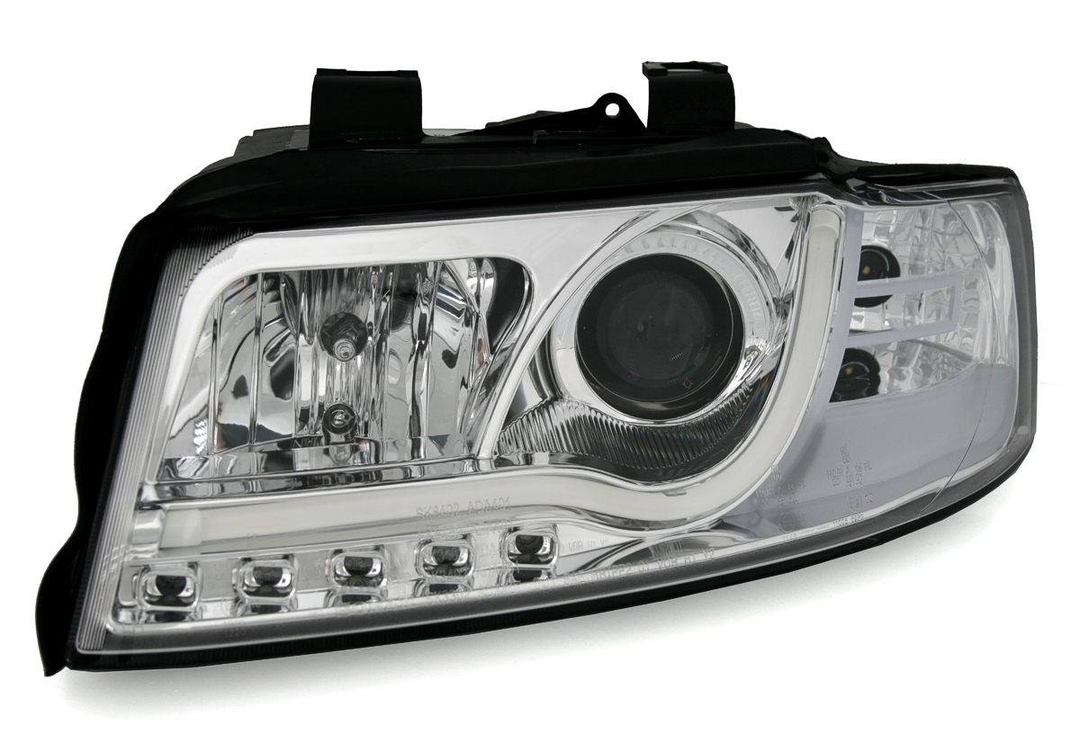 TubeLights Scheinwerfer für Audi A4 8E in Chrom